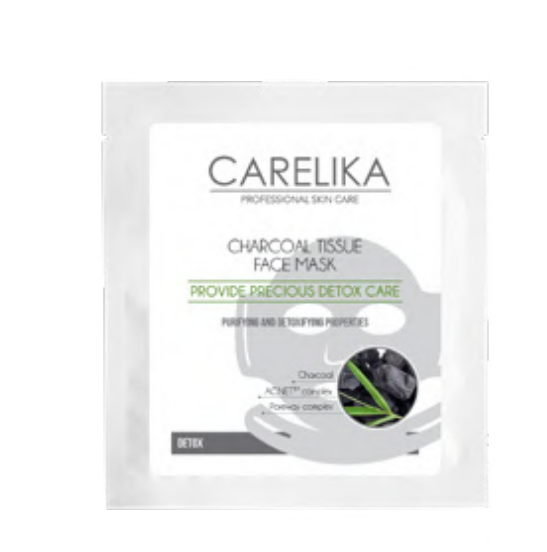 CARELIKA CHARCOAL TISSUE FACE MASK PURIFYNG AND DETOXIFYNG
