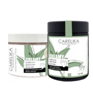 CARELIKA SHAKER PREBIOTIC CREAMY MASK GREEN CLAY